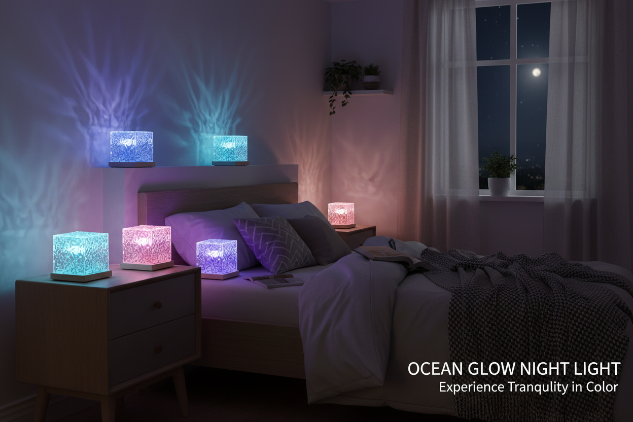 Lampka LED z różnymi kolorami RGB - niebieski, fioletowy, różowy